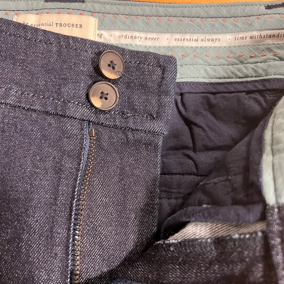 Anthropologie Blue Denim Trouser Size 00 Petite - Picture 4 of 7